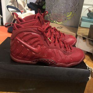 Nike Red Foamposite size 6.5y With Box
